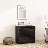 Panana Modern High Gloss Drawer Cabinet 3/4/5/6 Drawers Black view 3