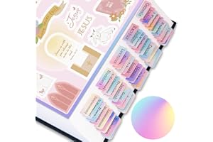 HOMEAIR Bible Tabs with Unique Stickers, Bible Tabs for Women, Laminated Bible Tabs, Christian Gifts, Large Print Bible Tabs for Easy Navigation, Bible Book Index Tabs Labels, Bible Study Supplies (Rainbow)