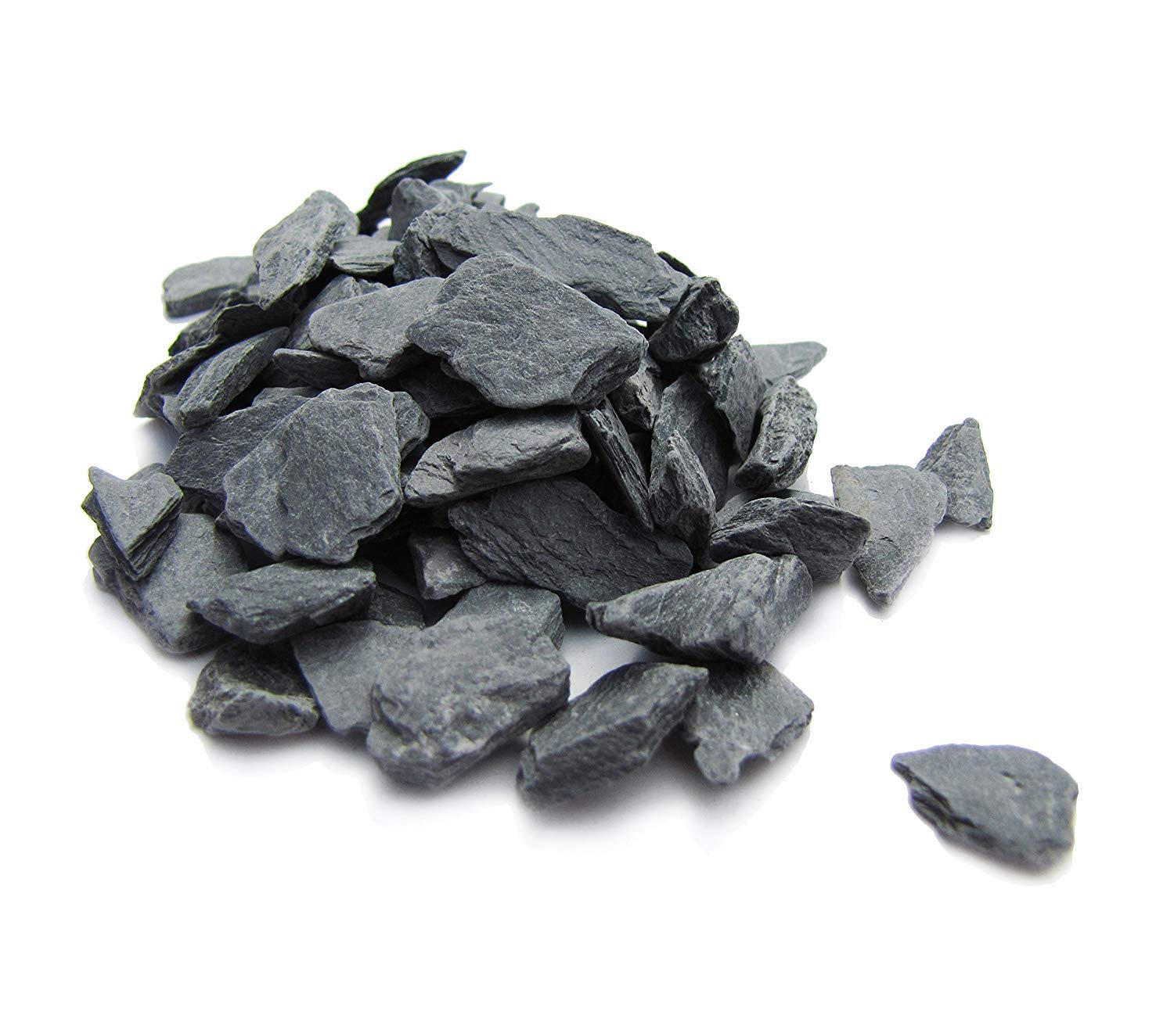 Slate Stones/Rocks/Gravel for Miniature Garden, Fairy Garden, Model Railroad & Wargaming (1/4 inch to 1/2 inch Stones - 1lb)