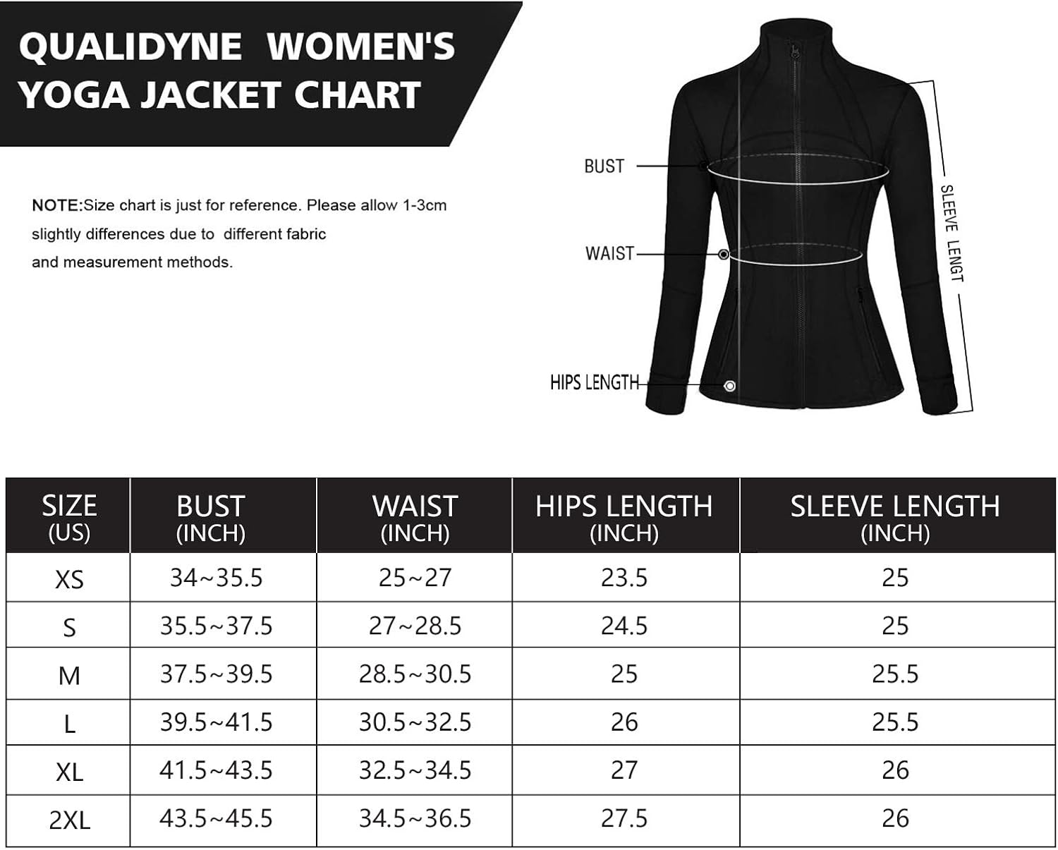 qualidyne Womens Sports Running Yoga Jacket Slim Fit Full Zip Track Jacket Turtleneck Workout Jacket: Clothing
