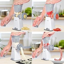 LHS Manual Meat Grinder with Stainless Steel Blades