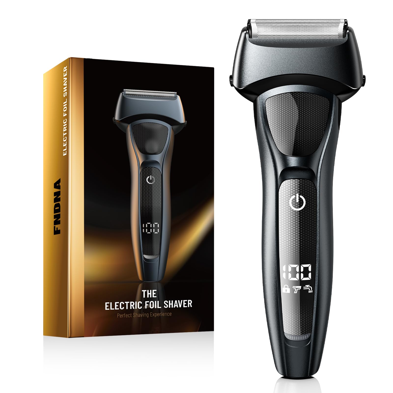 Photo 1 of Fndna Electric Foil Shavers for Men: Portable Electric Razor for Face- Rechargeable Wet/Dry Waterproof Shaver with LED Display & Fast Charge-Ultra-Thin Razor for Close Shaving