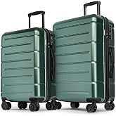 KYME Luggage Sets 2 Piece,Hardshell Suitcase Set,20"/24" Luggage,Green | PC+ABS Hardcase,TSA Lock,360&deg; Double Spinner Wheels,with YKK Zipper,Lightweight but Durable,Expandable,Big Capacity