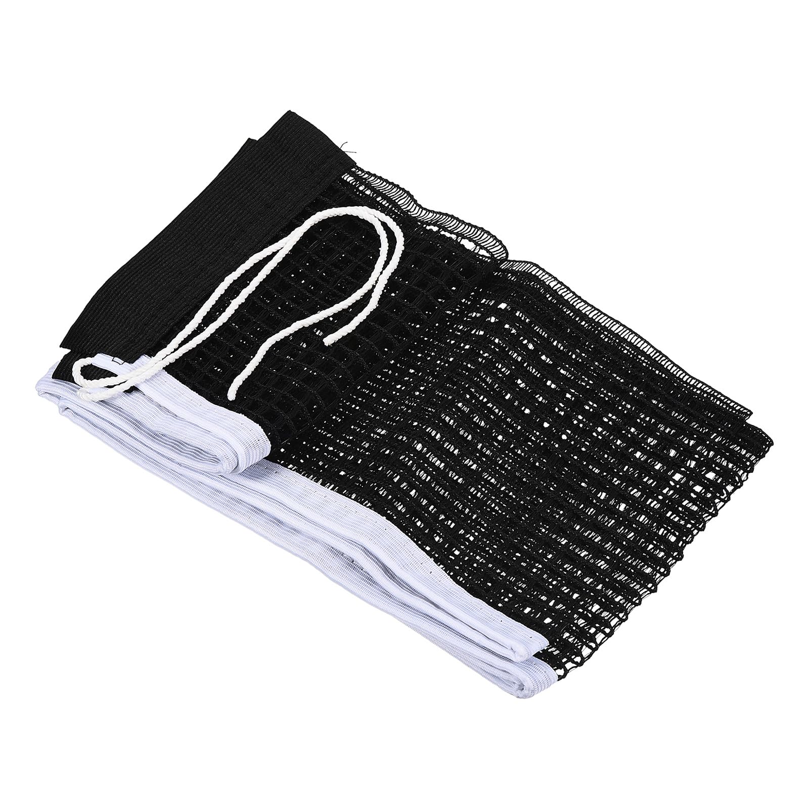 M METERXITY Table Tennis Net Replacement - Ping Pong Net String Tension Equipment, Polyester Cotton, Apply to Standard Table (183 x 15cm, Black)