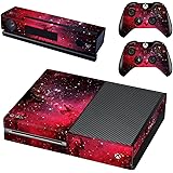 eSeeking Whole Body Vinyl Skin Sticker Decal Cover for Microsoft Xbox One Console Red Galaxy Nebular