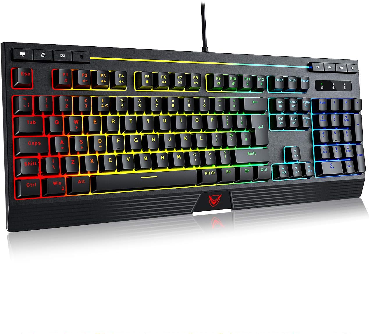 PICTEK Gaming Keyboard, 12 RGB Chroma Lighting Modes, 8 Amazon.co.uk
