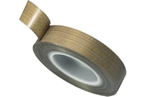 YongXuan PTFE Coated Fabric Tape Teflon Adhesive Tape High Temperature Vacuum, Hand and Impulse Sealers Machine Sealing Tape 0.18mm Thick (13mm-5M)