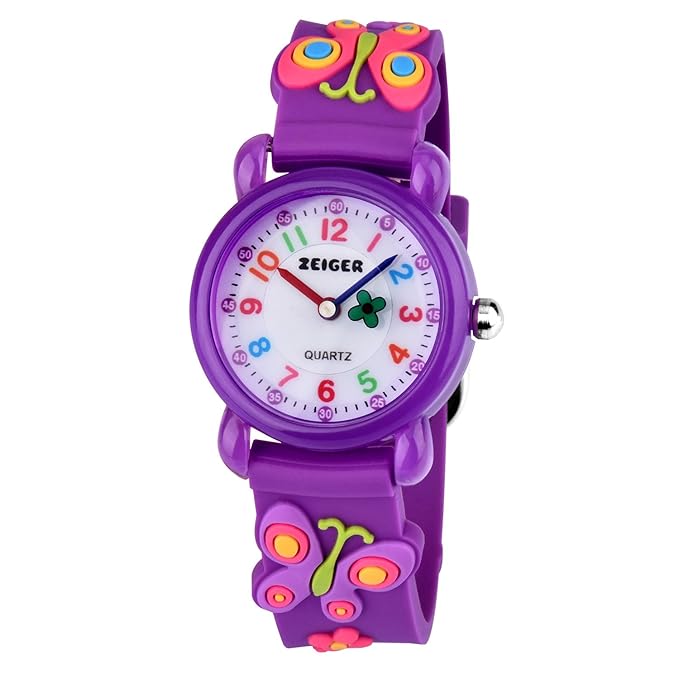 Child Time Teacher Watch Little Girls Kids Waterproof Analogue Quartz