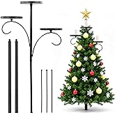 Black Triple Christmas Tree Topper, Candelabra Tree Topper Candle Holder, Light up Christmas Trees, Unique Trees Topper Base, Shelf for Christmas Tree (90cm / 35.5in)