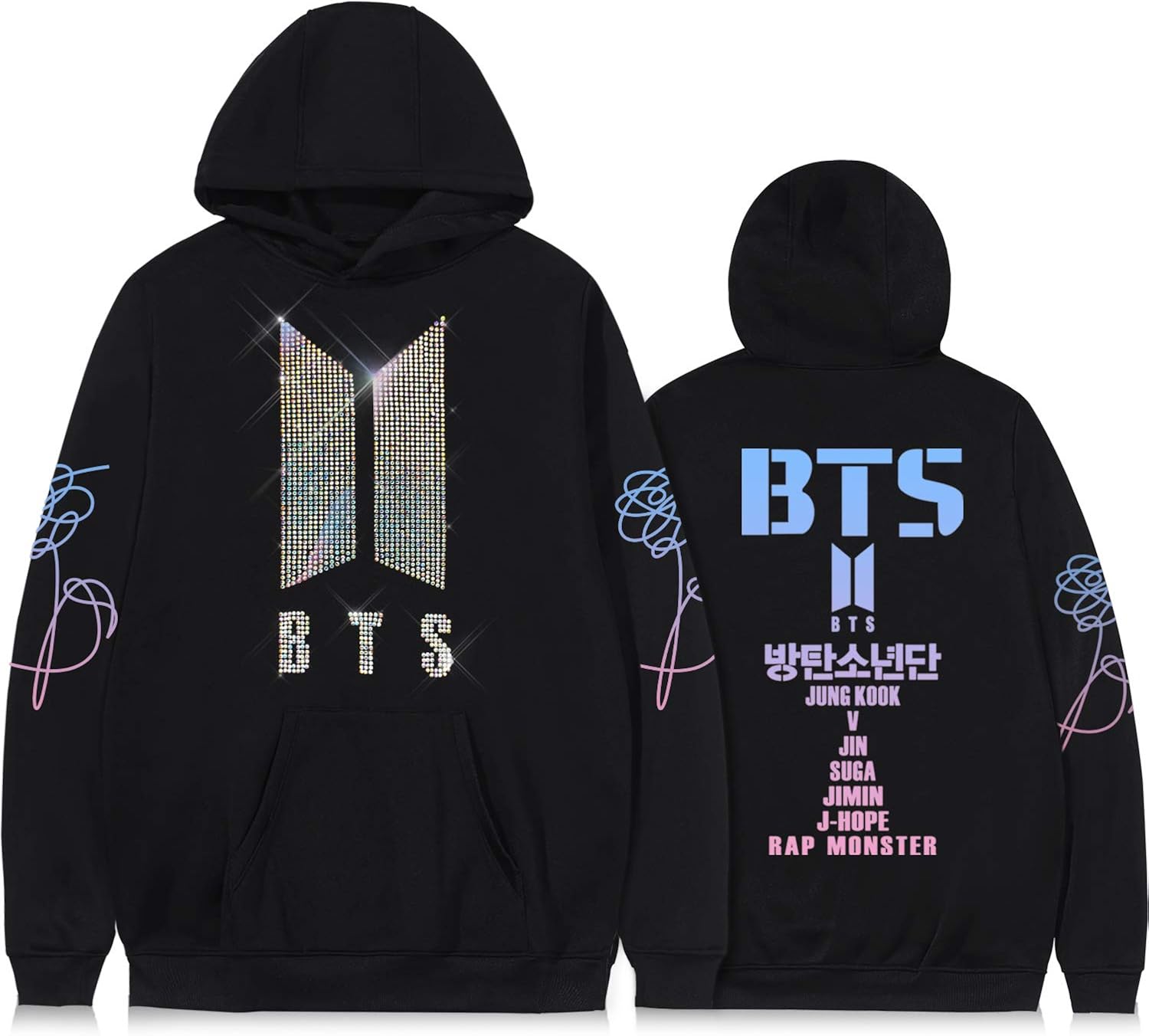 bts love yourself off shoulder hoodie