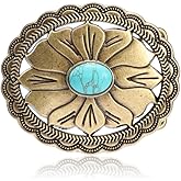 Belt Buckle for Men Women, Western American Flag Snake Turquoise Belt Buckles Cowboy Cowgirl Rodeo Big Country Accessories