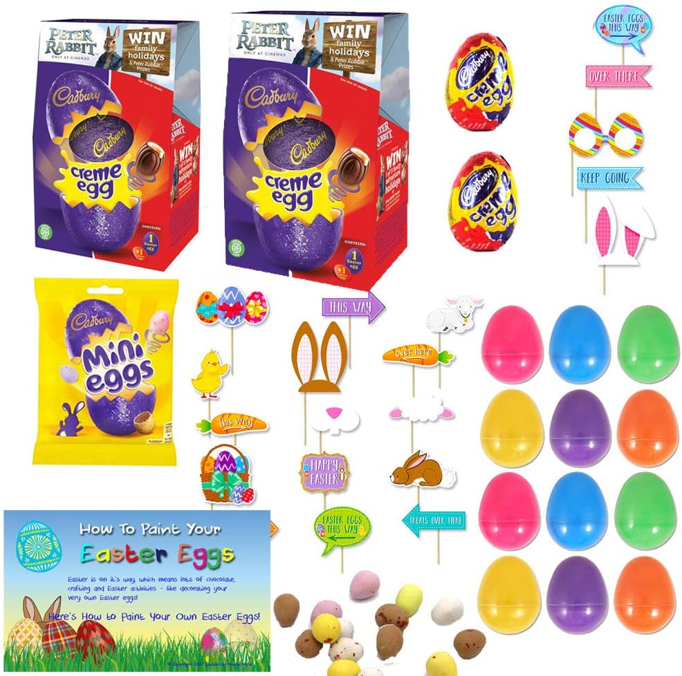 Cadburys Easter Egg Gift Set with 2 Medium Creme Eggs Mini Eggs Easter