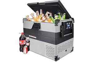 AUTOOMMO 12 Volt Refrigerator, 44 Quarts Car Refrigerator (-4℉~50℉), Portable Car Freezer Fridge with 12/24V DC 100/240V AC Adapter for Camping Travel and Truck RV SUV Van Boat Home Use