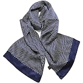 XUYUZUAU Men's 100 Silk Scarf Double Layers Fashion Neckerchief Formal Casual