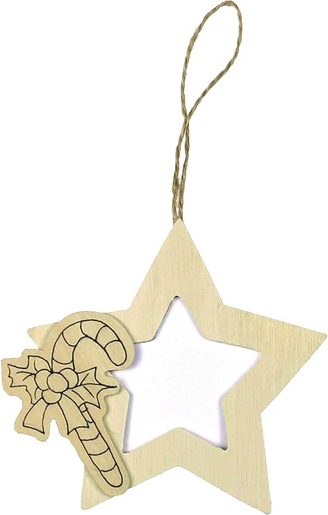 Cadre Photo En Bois Etoile à Colorier 9 Cm Megac Amazon