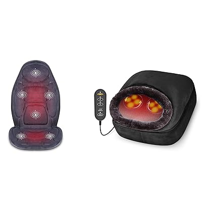 snailax vibration massage seat Snailax Massage Seat Cushion - Back Massager with Heat main image 1