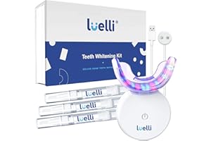 Luelli Teeth Whitening Kit with 35% Carbamide Peroxide, 32 LED Lights (Color) | Teeth Whitener for Sensitive Teeth, Enamel Safe, Professional Wireless Whitening Kit with Tray and (3) Gel Pen