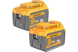 waitle 2 Pack 20V 9.0A Replacement Battery Compatible with Dewalt DCB200 DCD DCF DCG Series Cordless Power Tools (Not Made in
