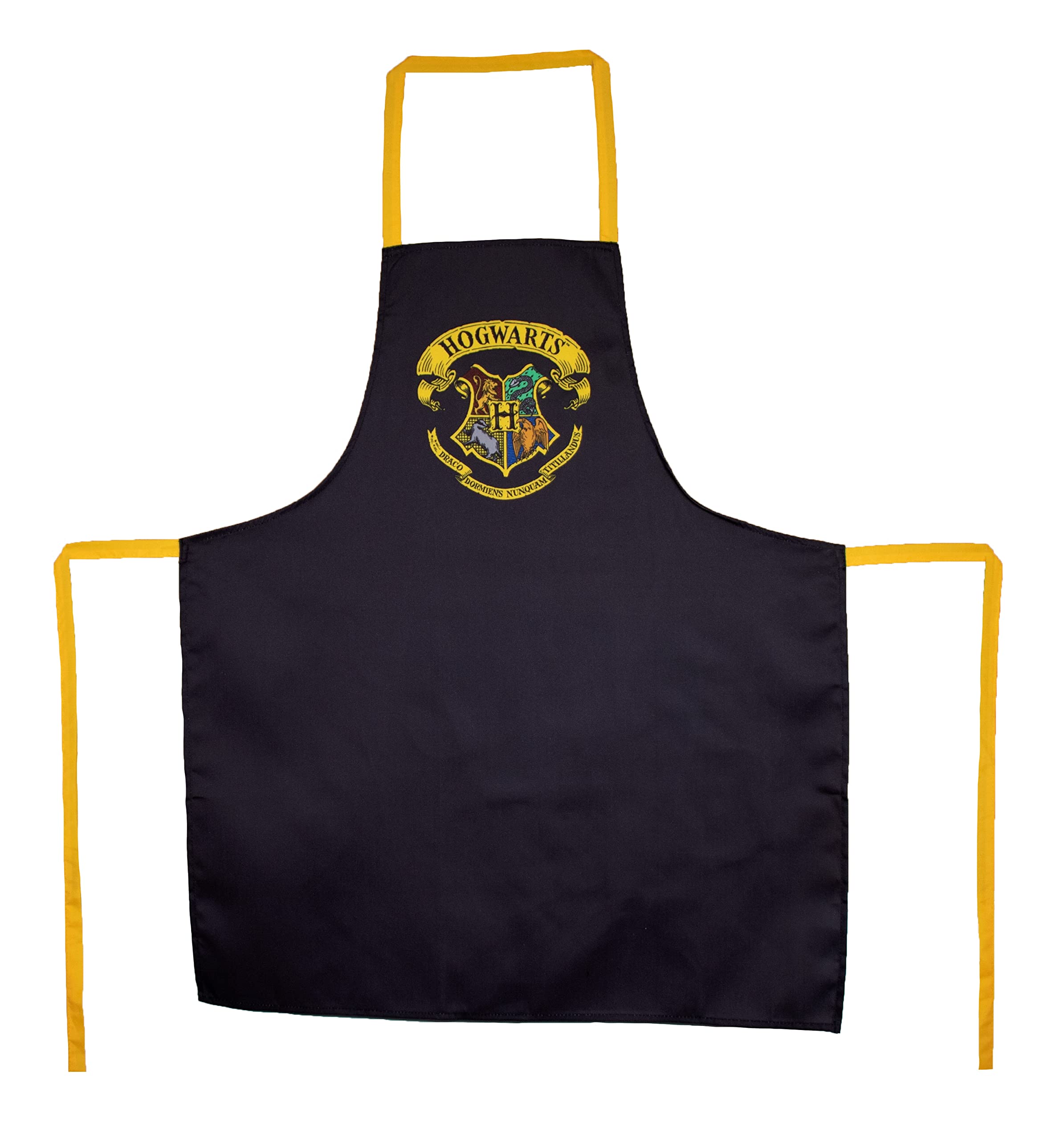 SD Toys Hogwarts Coat of Arms Harry Potter Black Apron, Unique, Unisex, Size: One Size, Color: Black