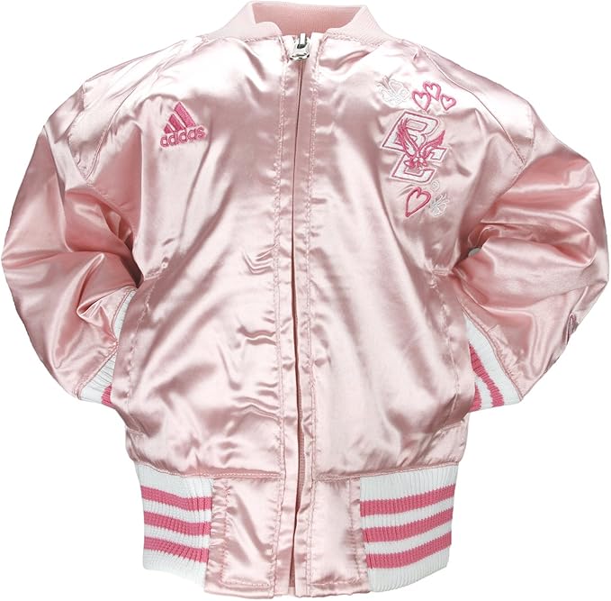 pink satin adidas jacket