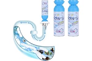 WYH Herios Foam Drain Cleaner,Powerful Sink and Drain Cleaner Fast Foaming for Kitchen Toilet Pipeline Quick Cleaning Tool (2pcs)