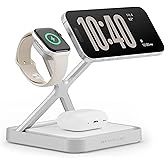 NOCO XGrid XDS3: 3-in-1 Wireless Charging Stand – Charging Station for iPhone, Apple Watch, and AirPods – MagSafe Compatible, Qi2 Certified – Includes 45W USB-C Wall Charger and 6.5-Foot USB-C Cable