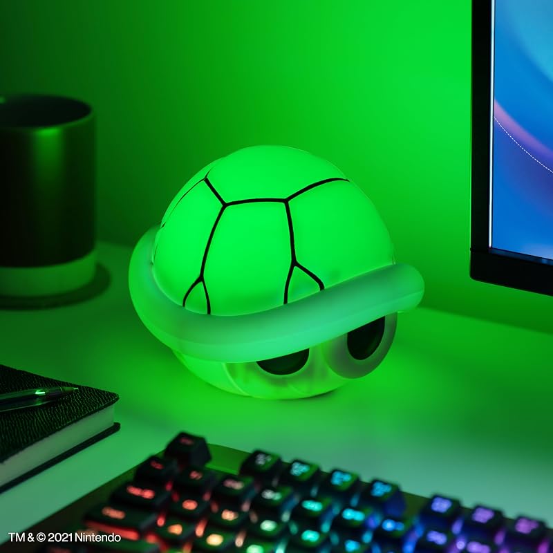 Super Mario Bros Green Shell Light mit Sound - Batteriebetrieben - Offizielle Nintendo-Waren, PP8028NN, Mehrfarbig, Einheitsgröße