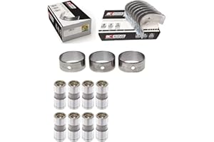 IE PARTS GROUP Bearings Compatible with Mercruiser 140 Chevy Marine 3.0 3.0L 181 Bearings & Lifters with .842" Wide Rod Bearings