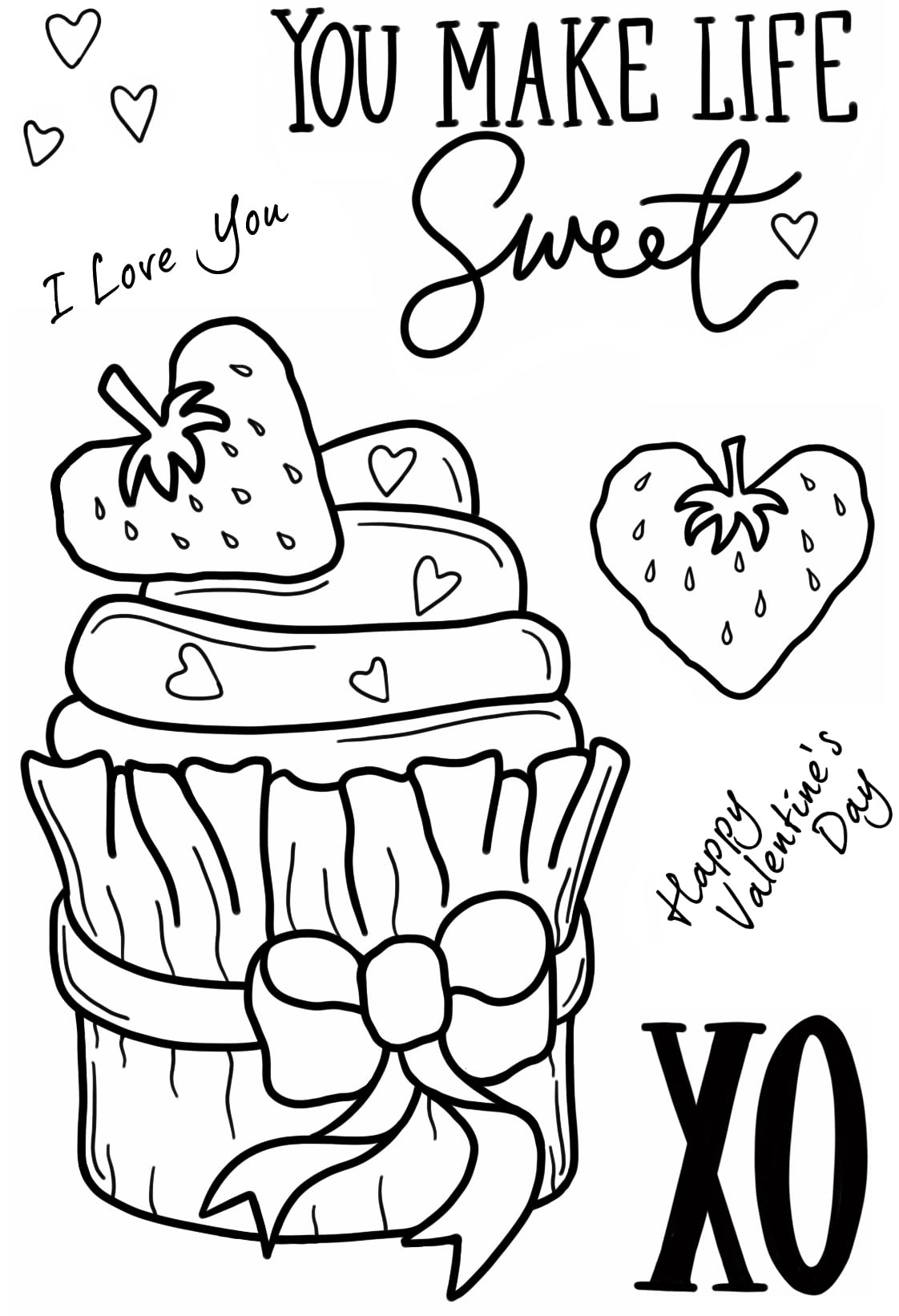 Creative Expressions Sam Poole-Cupcake Kisses-Clear Stamp Set, 4 x 6 inches