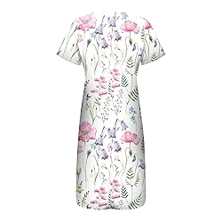 House Dress for Women Elderly Women's 2024 Casual
