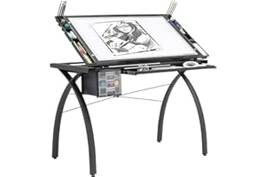Artograph Futura Light Tracing Table for Artists with Storage and Adjustable, Dimmable Glass Work Top