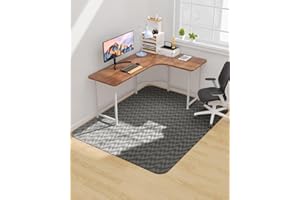 Blvornl Large Office Chair Mat for Hardwood Floor, Rolling Chair Mat for Hard Wood, Large Anti-Slip Hard Floor Protector, Heavy Duty Computer Desk Rug for Office and Home 50"*63" Dark Grey