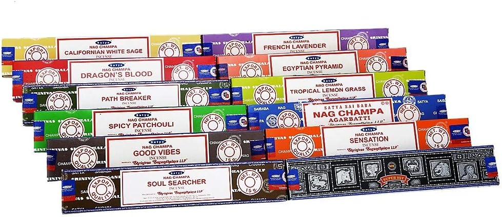 Satya Incense Sticks Variety Pack 15gm x 12 Pack, Natural Organic Hand rolled Incense Sticks Set - Image 5