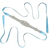 Lauthen.S Rhinestone Sash Belt for Wedding Bride/Baby Shower Dress