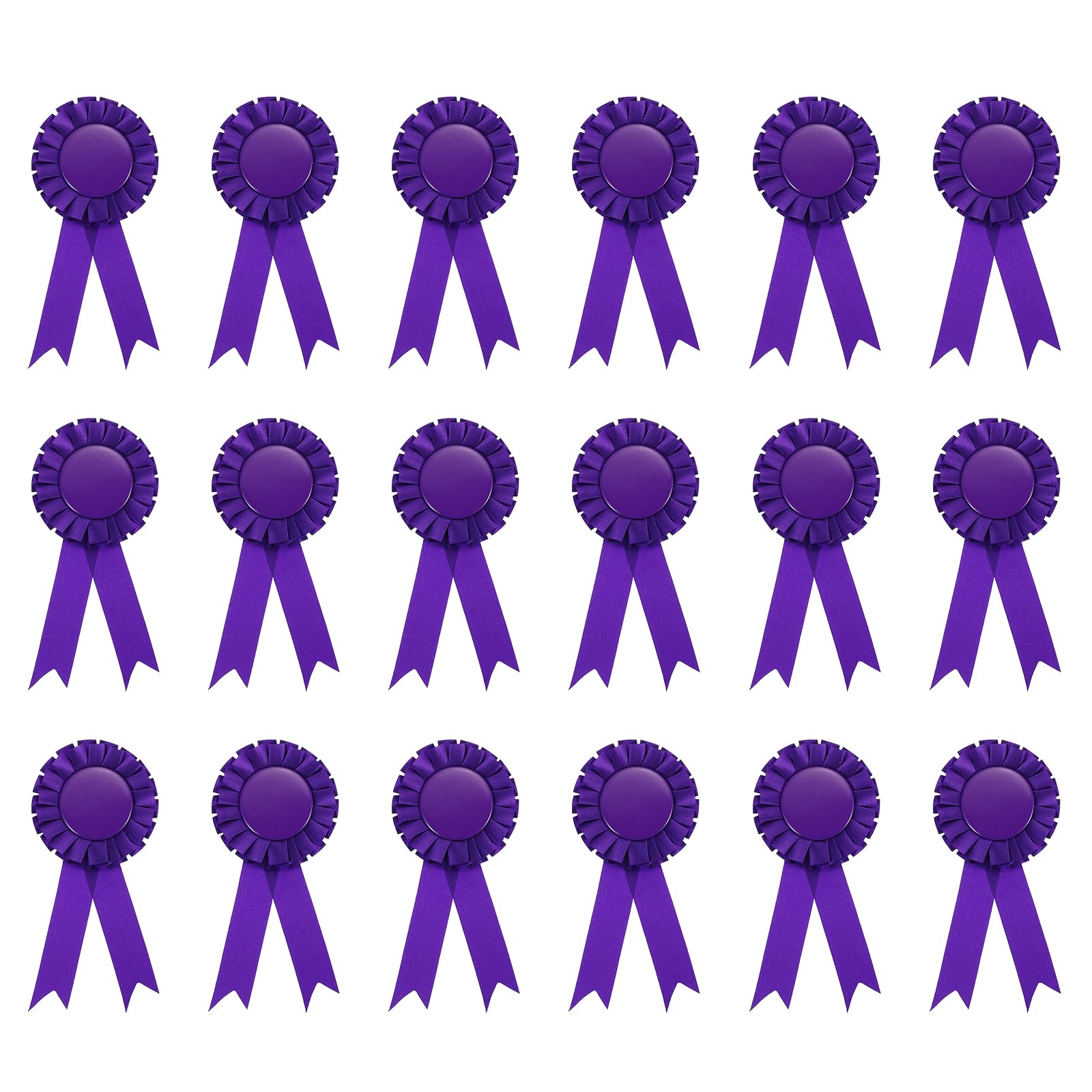 PATIKIL Blank Award Ribbon, 18 Pcs Honorable Prize Recognition Ribbon for DIY, Party, Wedding, Competition, Sport, Dark Purple
