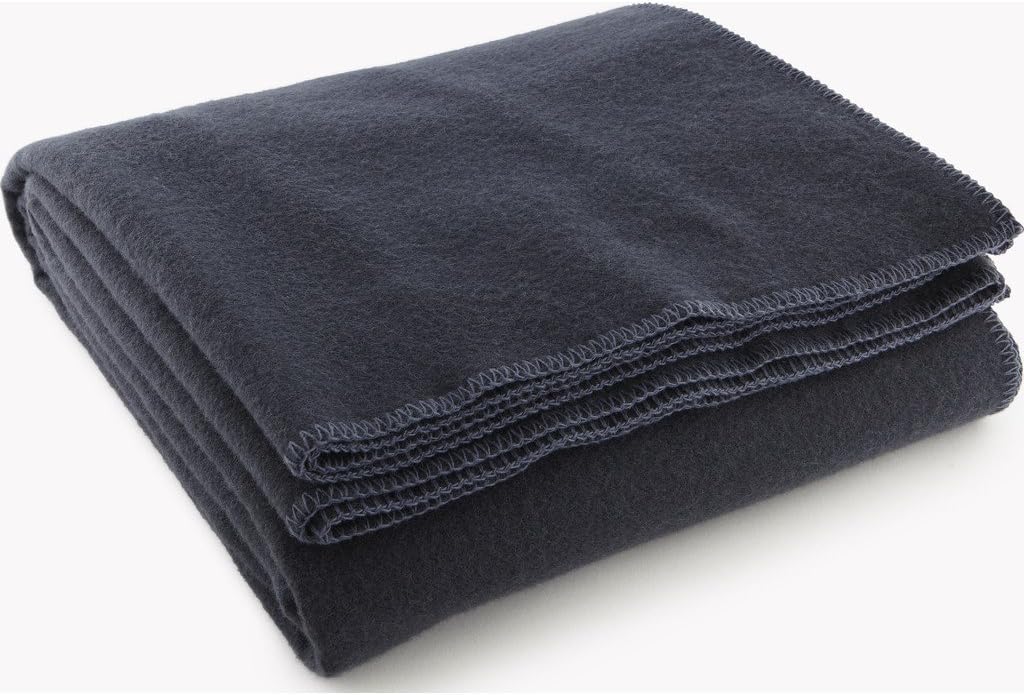 Faribault Pure & Simple Wool Blanket India Ink Twin