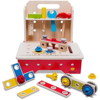 Buy 36Pc Wooden Kids Workbench and Tool Set at Ubuy Jordan