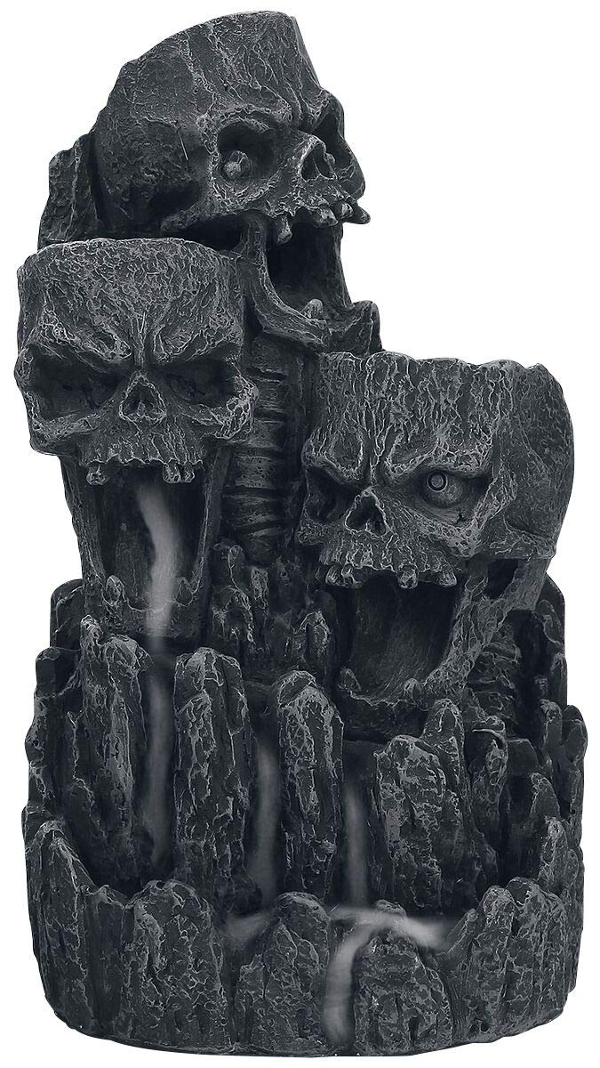 Nemesis Now Skull Backflow Tower Incense Burner 17.5cm Black, Resin