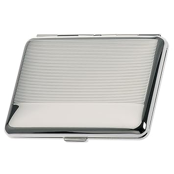 Silberkanne Zigarettenetui doppelseitig Hamburg 6,5x9,5 cm Silber Plated versilbert in Premium Verarbeitung