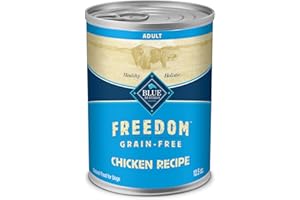Blue Buffalo Freedom Grain-Free Wet Dog Food, Free of Glutens & Artificial Preservatives, Made with Natural Ingredients, Chicken Recipe, 12.5-oz. Cans (12 Count)