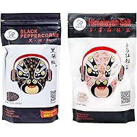 Soeos Black Peppercorns, Whole Black Pepper. (Black peppercorsn 1lb + pink salt 2lbs)