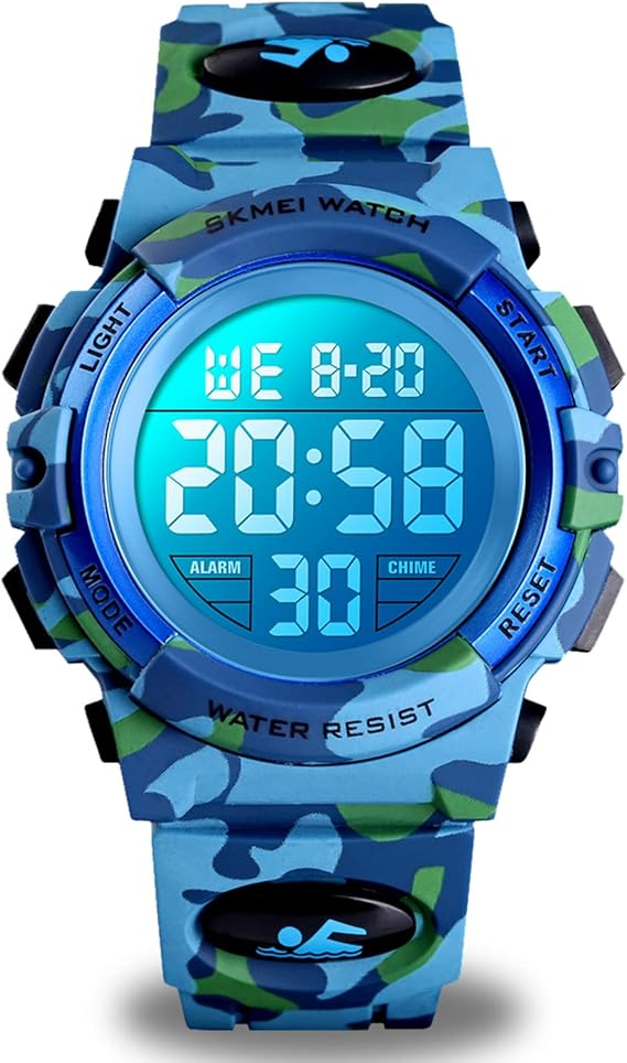 Boys Watches Ages 415, Kids Camouflage Digital Sports