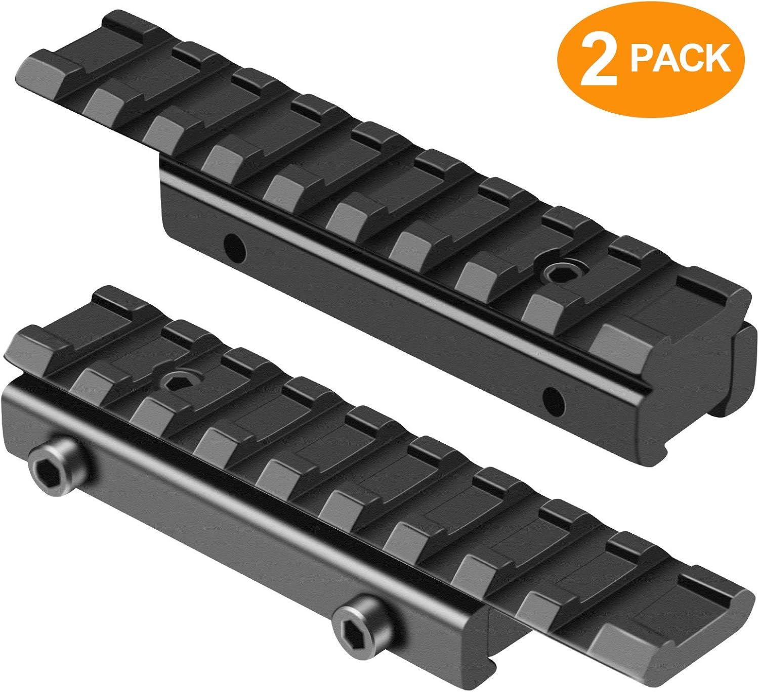 LONSEL Dovetail to Picatinny Rail Adapter, 11mm Dovetail to 21mm Picatinny/Weaver Rail Convert Mount - Low Profile Scope Riser Rail Adaptor - Base Mount 3/8" to 7/8" Converter - 2 Pack : Sports & Outdoors