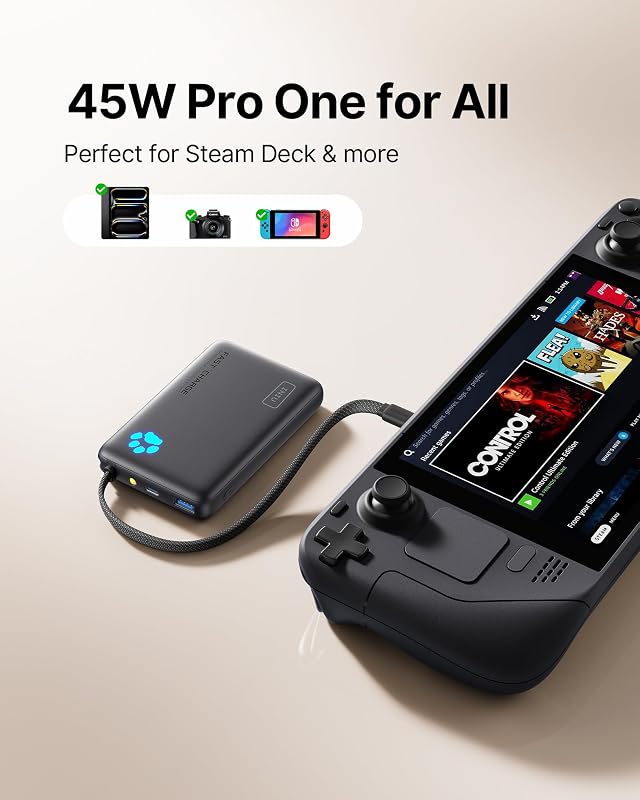Power Bank, Piccolo 45W Ricarica Rapida 10000mAh Caricatore Portatile