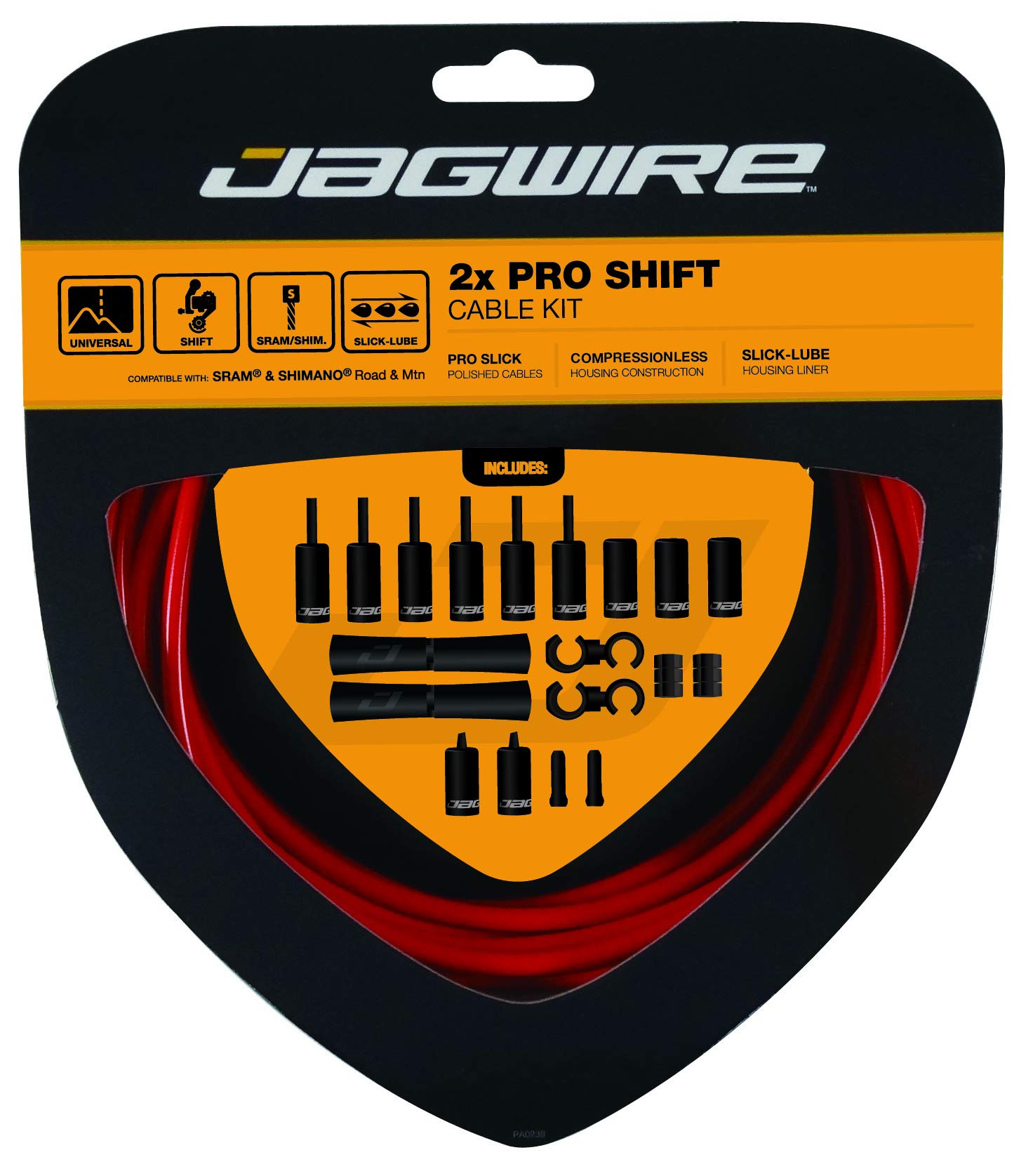 Jagwire 2X Pro Shift Gear Cable Kit - Red — image 1