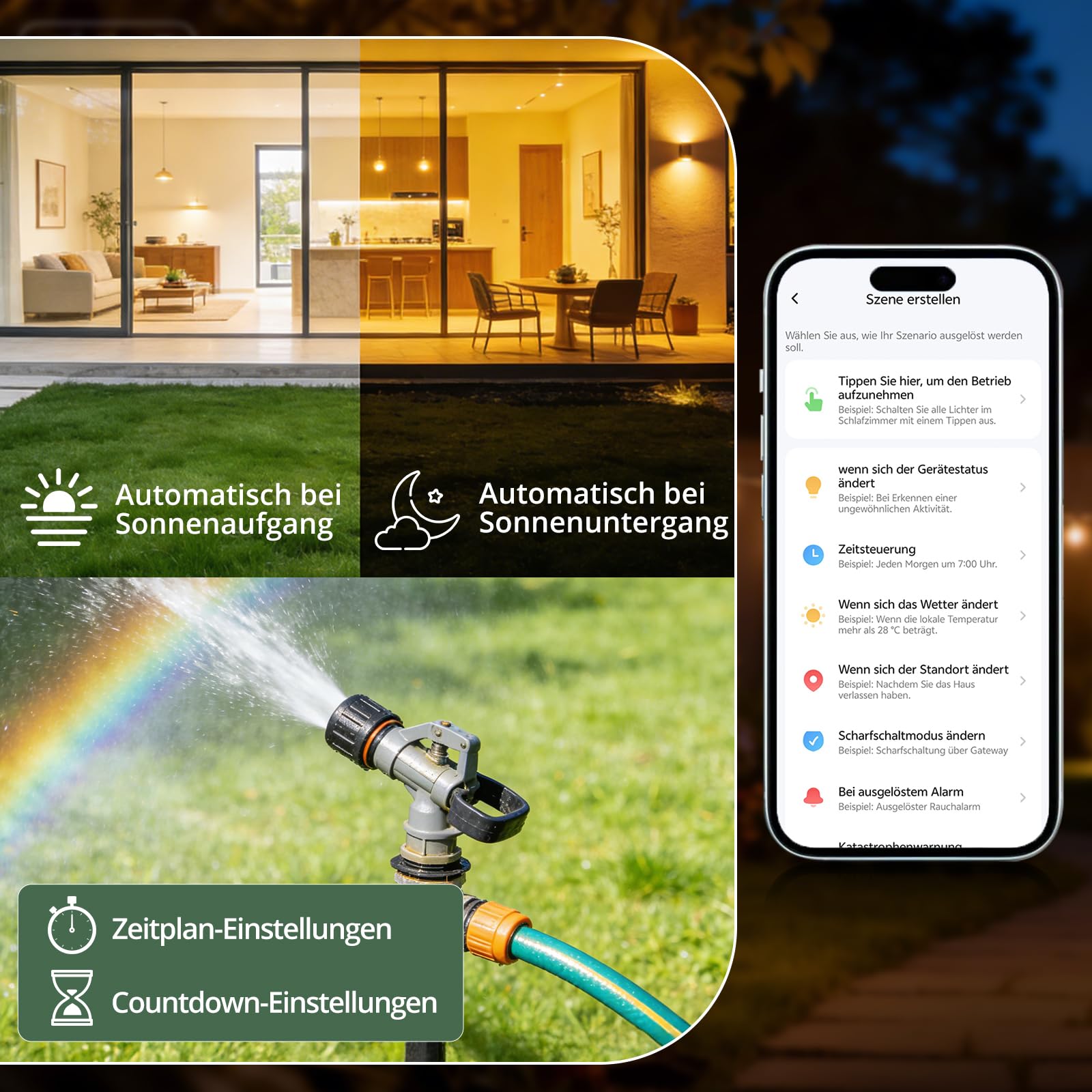 EYPINS WLAN Steckdose Outdoor IP54, Smarte Außensteckdose mit Strommessung, Zeitplan, Überlastschutz, Sprachsteuerung über Alexa & Google Home, Smart Life App Fernbedienung, 3680W/16A Steckdose 2PCS 5