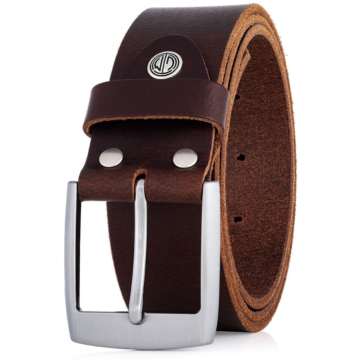 LINDENMANN Leder-Gürtel Herren 40 mm breit, Gürtel Herren Vollledergürtel aus Büffelleder braun