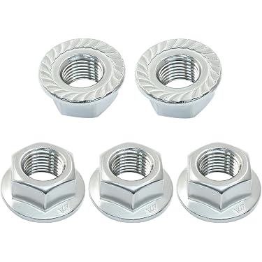 FP Black Serrated Large Flange Nuts 1/4-20 For Ford Mercury - 11/16 Flange 25pk