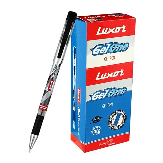 Luxor Gel One Ball Pen Black (20's Box)