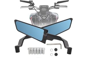 XINGWU Motorcycle Mirrors Large Stealth Mirror Anti-glare Adjustable Wind Wing Side Rearview Mirror for Z650 Z900 Z1000 Duke 390 790 1290 MT07 MT09 S1000 Street Bike